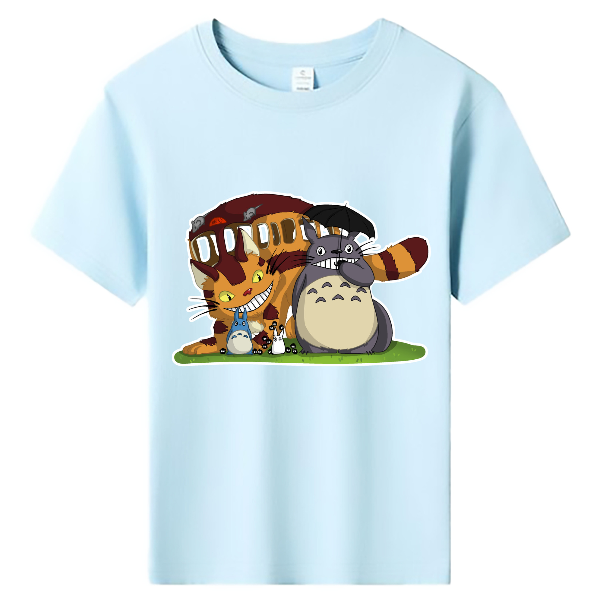 （画像用） となりのトトロ 草壁メイ 草壁サツキ My Neighbor Totoro Satsuki Kusakabe Mei Kusakabe 綿100％キッズTシャツ（フロントプリント）